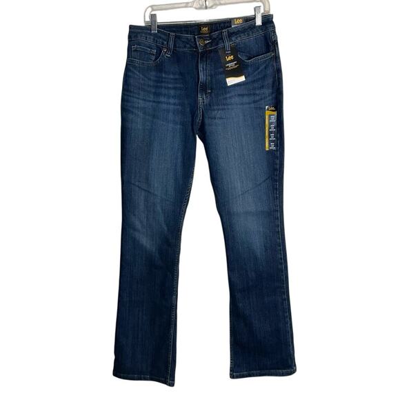 NWT Lee Legendary Style Bootcut Jeans Mid Rise Medium Blue Size 12 Avg/Reg - Picture 1 of 7